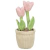 Tulipány v kvetináči, plyšová hračka pre psov, 27 cm