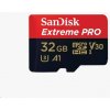 SanDisk Micro SDXC karta 32GB Extreme PRO (100MB/s, Class 10 UHS-I V30) + adaptér SDSQXCG-032G-GN6MA