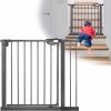 CEEDIR Bezpečnostná brána pre deti, bezpečnostná brána na schodisko N Stop bez vŕtania a s kovovou mriežkou / šírka 85 - 95 cm - čierna CEEDIR