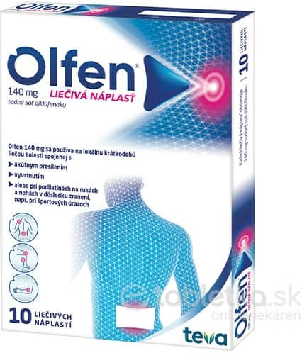 Olfen 140mg liečivá náplasť 10 ks od 12,8 € - Heureka.sk