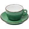 IRIS DOTS tmavozelená šálka s podšálkou Veľkosť: 17cl na CAPPUCCINO