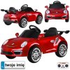 JOKO Elektrické Autíčko Porsche RUF CTR3, Lakované, penové kolesá, kožené sedadlo, červené