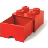 LEGO® úložný box 4 s šuplíkem - Červená