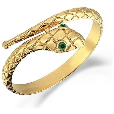 Lillian Vassago Zlatý prsteň had so smaragdy LLV98-GR072Y Veľkosť prsteňa: 58