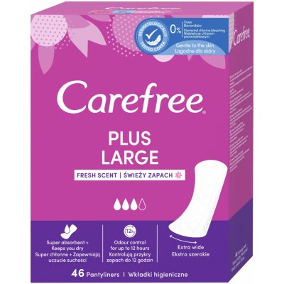 Carefree Plus Large slipové vložky so sviežou vôňou 46 ks