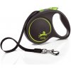 Vodítko Flexi Black Design L 5m/50kg s páskou zelené