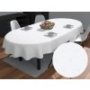 Biante Teflónový oválny obrus TF-084 Obdĺžničky na bielom 140x160 cm