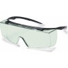 Uvex SUPER F OTG Pracovné okuliare svetlozelené Čierna