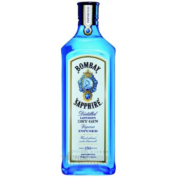 Bombay Sapphire 40% 1 l (čistá fľaša)