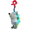 Detská plyšová hračka s hracím strojčekom a klipom Baby Mix Ježko modro-sivý