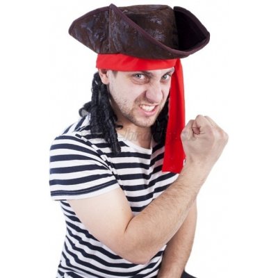 Rappa klobouk pirát s vlasy
