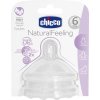 Chicco cumlík na fľašu Natural Feeling silikón na kašu 2 ks V001515