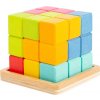 Small Foot Drevená kocka 3D Tetris