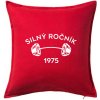 Silný ročník - Letopočet 1975 - Vankúš 50x50 - 50x50 - Iba poťah ( Červená )