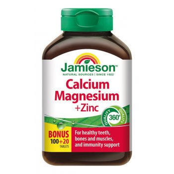 Jamieson Calcium Magnesium so Zinkom 120 tabliet