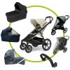 Akčný set Thule Urban Glide 4-wheel Soft Beige + korba + pláštěnka Emitex + madlo Thule + pláštěnka na korbu Emitex + moskytiéra Zopa na korbu a sporťák