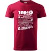 1964 v kocke - Klasické pánske tričko vyššej gramáže - 2XL ( Marlboro červená )