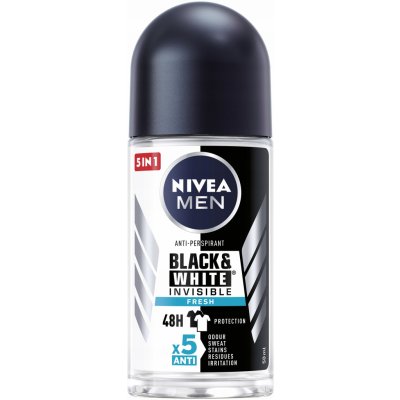 Nivea Men Black & White Invisible Fresh 50 ml roll-on antiperspirant