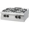 Heavy Duty sporák – 4 horáky – dvojitá jednotka – hĺbka 70 cm – 30 kW – plyn