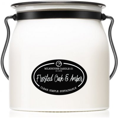 Milkhouse Candle Co. Creamery Frosted Oak & Amber vonná sviečka Butter Jar 454 g