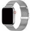 MojRemienok.sk Milánsky ťah celokovový náhradný remienok pre Apple Watch 38 mm/40 mm/41 mm/42 mm Farba: strieborná so zapínaním na kovovú sponu