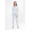 Luisa Moretti Dámske pyžamo ELISA. Mimoriadne príjemné, z kvalitného materiálu, šetrné k pokožke - také je dámske pyžamo ELISA. Dlhé rukávy aj nohavice sú zakončené pohodlným úpletom.
