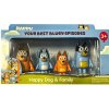 Súprava 4 figúrok z rozprávky BLUEY S RODINOU 4 KUSY Bingo Blue