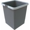 Odpadkový kôš Elletipi Plastový kôš s rukoväťami MEDIUM, 10 L, sivý, 28 x 22,5 x 22,5 cm (PTMSM28C97M)