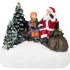 MagicHome Dekorácia Santa s dieťaťom LED 2xAAA interiér 9,5x6x8 cm sellbox 12 ks