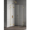 New Trendy Eventa Gold Shine sprchovací kút 120x80 cm štvorcová zlatá lesklé/priehľadné sklo EXK-4694