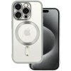 TopQ Zadný kryt Metallic MagSafe pre iPhone 16 Silver