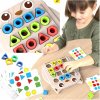 LOGICKÁ HRA PUZZLE OBRATNOSTNÁ SKLADAČKA TVARY SKLADANIE KOCIEK MONTESSORI