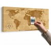 Obraz na korku rustikálna mapa sveta