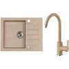 Alveus SET A052 Beige 55 SETA052 - Drez Granitový Rock 30 - 595x475mm, vanička 320x400x160mm + bateria Tonia