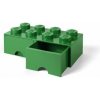 LEGO® úložný box s šuplíky 250x500x180mm tmavě zelený LEGO40061734