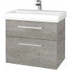 Dreja Kúpeľňová skrinka PROJECT SZZ2 70 - D01 Betón / Úchytka T01 / D01 Betón