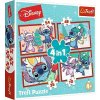TREFL Puzzle 4v1 Stitch - Vianoce so Stitchom
