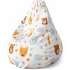 Sablio Sedací vak Pear Medveď a líška - 70 x 95 x 15 cm