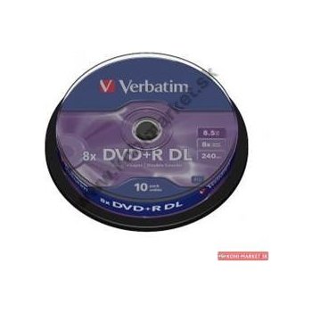 Verbatim DVD+R 8,5GB 8x, 10ks