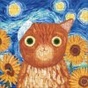 MUDPUPPY Čtvercové Artsy Cats: Vincat Van Gogh 100 dielov