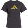 Dámske tričko adidas, MET LOGO TEE Čierna,Zlatá, XXL