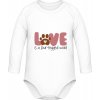 Detské Body s Dlhým Rukávom - Dizajn s témou Pes a Láska - Biela - 12 - 18 mesiacov - Detské