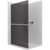 CERANO - Sprchová zástena Walk-in Crystal Ľ/P - 8 mm + polička/držiak na uteráky - bezvzperový systém - chróm, grafitové sklo - 80x200 cm