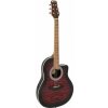Dimavery RB-300, elektroakustická kytara typu Ovation, redburst žíhaná