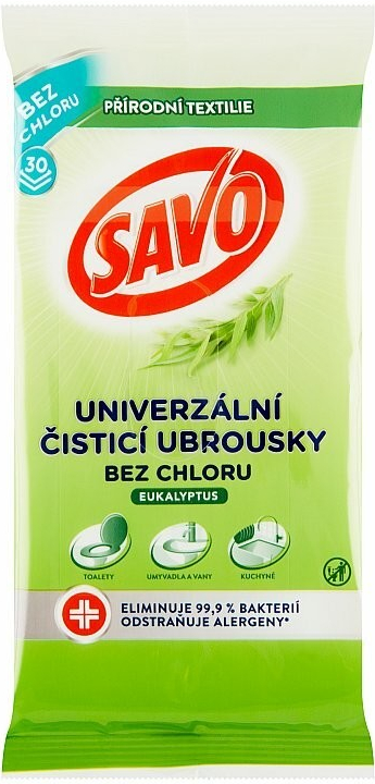 Savo Univerzálne čistiace utierky bez chlóru eukalyptus 30 ks od 3,39 € -  Heureka.sk