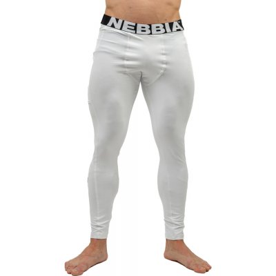 Pánske legíny s vreckom Nebbia Discipline 708 White - M