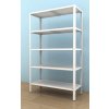 Kovový regál Drumy 1800x1000x400/5, 130kg/pol., biela