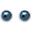 perlové oceľové náušnice Velvet Pearl 7389 47 Preciosa, modré