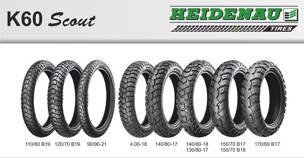 Heuidenau K60 Scout R18 90/90 R21 54T + 150/70 R18 70T