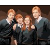 ZUTY Maľovanie podľa čísel - FRED, GEORGE, RON A GINNY WEASLEYOVI (HARRY POTTER) Rámovanie: bez rámu a bez vypnutia plátna, Rozmer: 40x50 cm